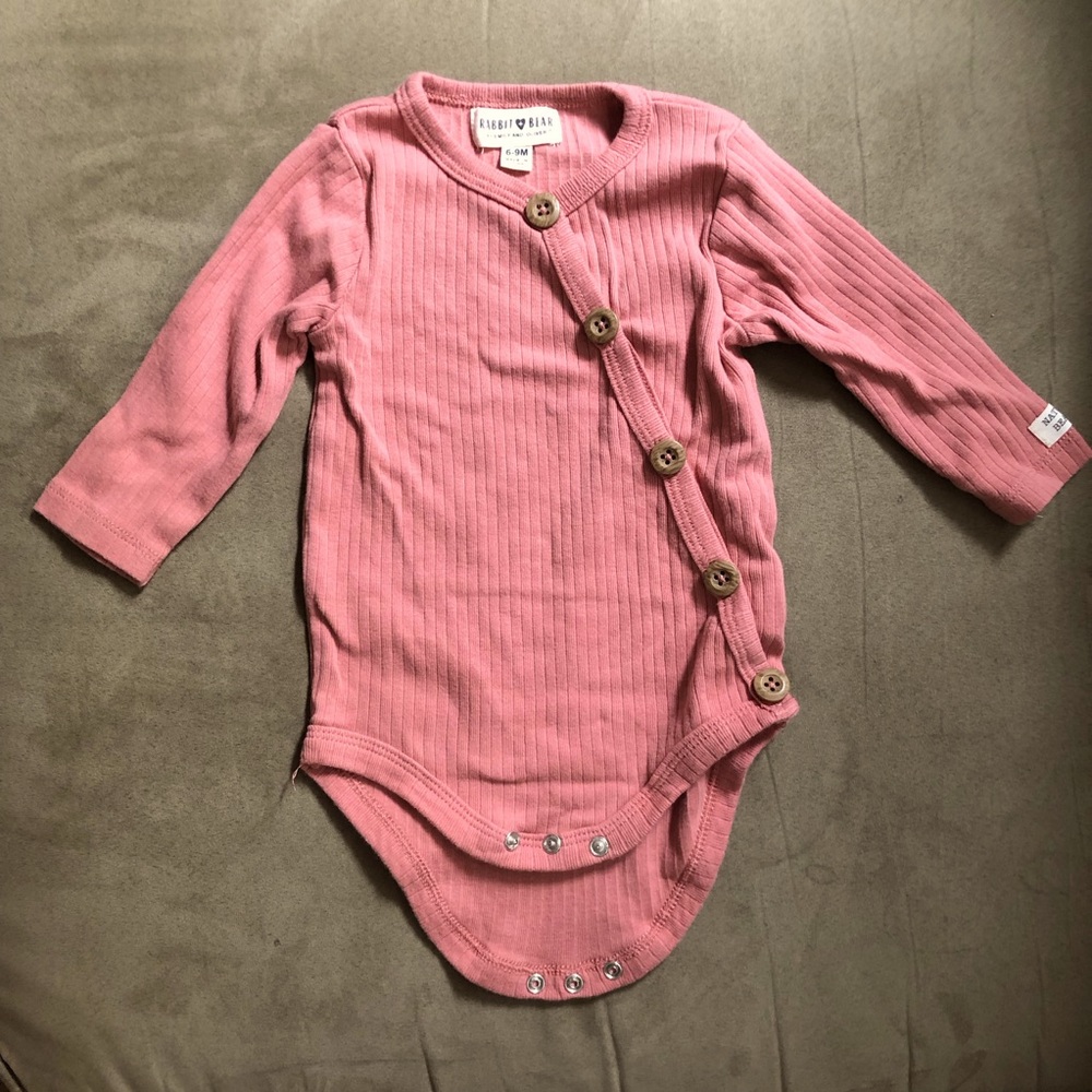 BOGO 🎊 Rabbit Bear Organics Ribbed Cotton Bodysuit